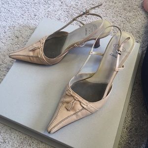 Joan & David pointy sling backs
