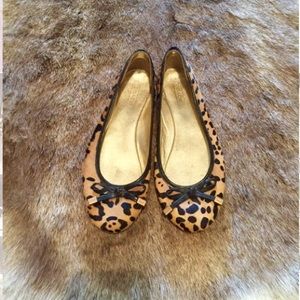 Coach Calfhair Ocelot Flats