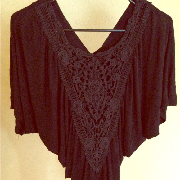 Black flirty blouse