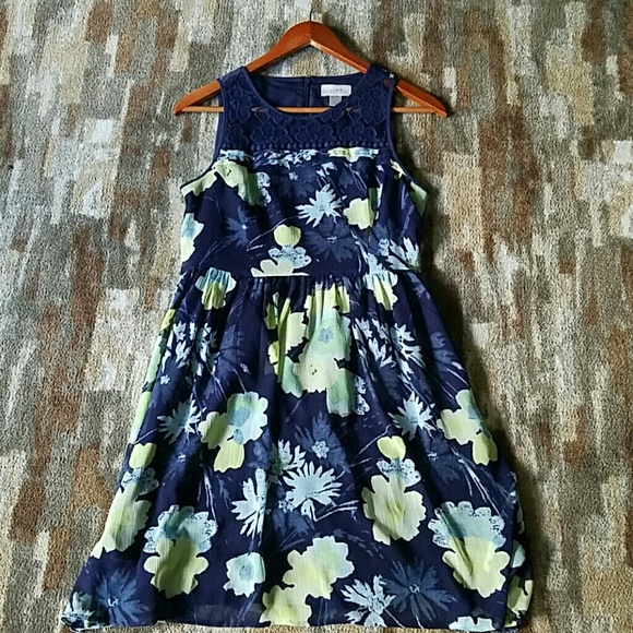 Loft floral mini dress