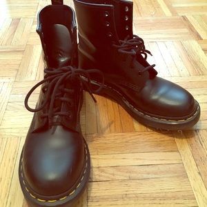 Black leather Dr. Martens