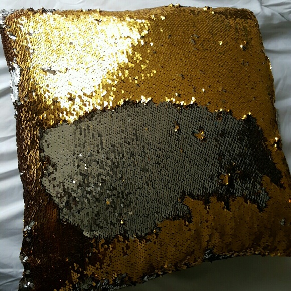Gold to silver mermaid pillow... sequins