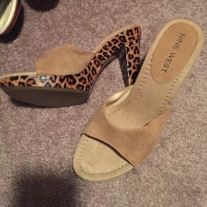 Nine West leopard print heels