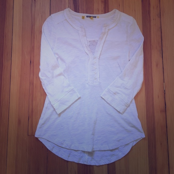 Anthropologie Tops - Anthropologie White Henley