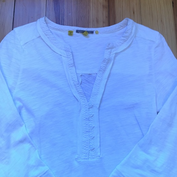 Anthropologie White Henley - Picture 2 of 4