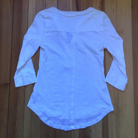 Anthropologie White Henley - Picture 3 of 4