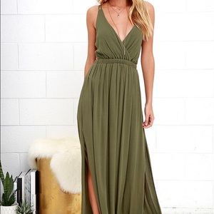 NWT Olive Green Maxi Dress