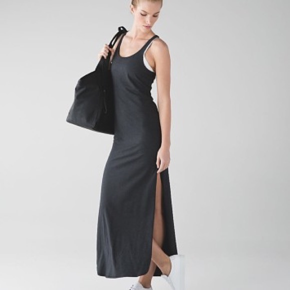 lululemon athletica Dresses & Skirts - Refresh Maxi Dress Heathered Black