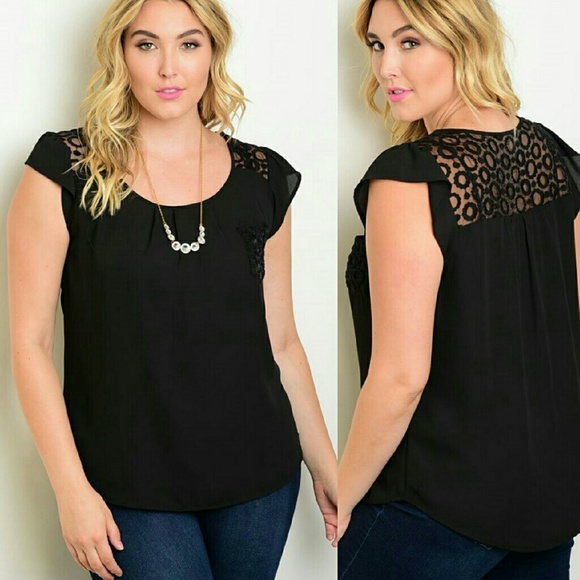 New Womens Plus Size Sheer Fashion Top - Picture 4 of 4