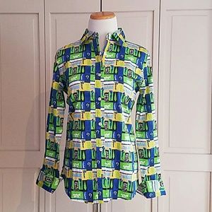 Retro Mid Century Mod Print Shirt