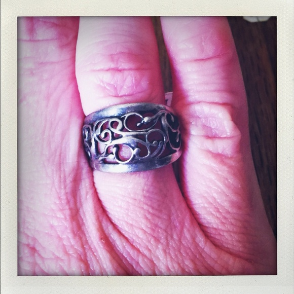 Sterling silver 925 flourish ring vintage - Picture 4 of 5