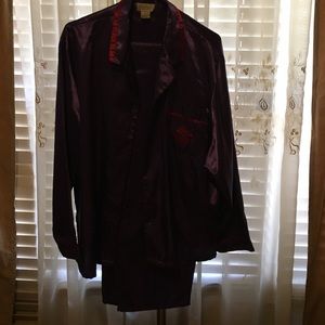Purple silky pjs