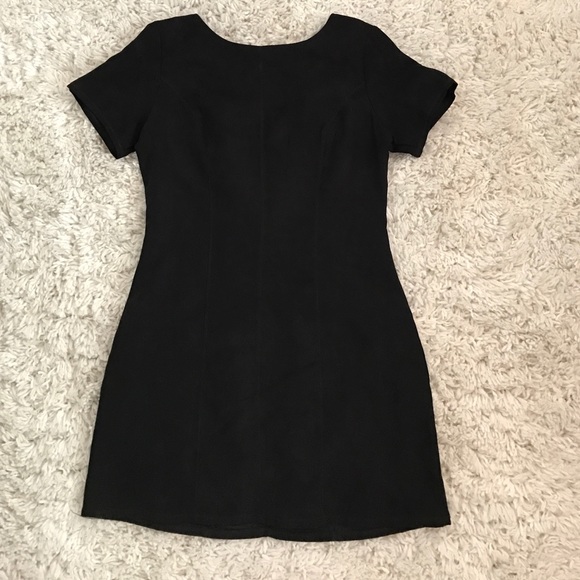 Suede black dress