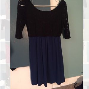 Women's size small blue and lace dress
