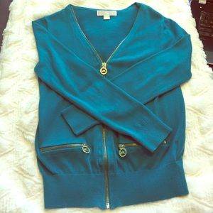 Michael Kors Teal cardigan