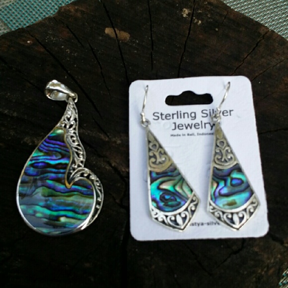Sterling Silver Abalone Set