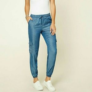 Denim joggers NWT