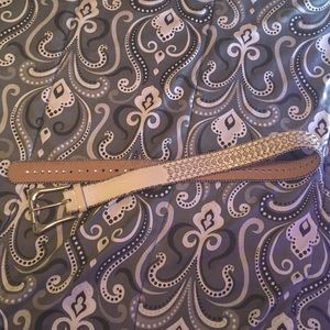 Off-white studded belt.