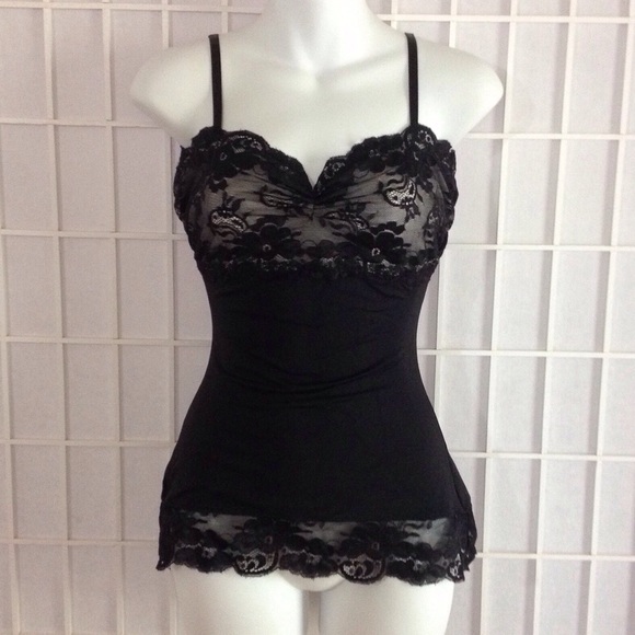 Black Lace Slimming Shapewear Cami NWOT