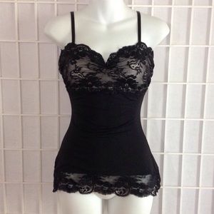 Black Lace Slimming Shapewear Cami NWOT