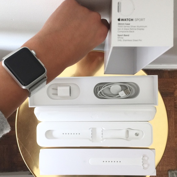 Apple Accessories - Apple Watch Sport w/Mesh Silver Band 38MM