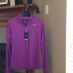 Nike women's dri fit purple pullover large