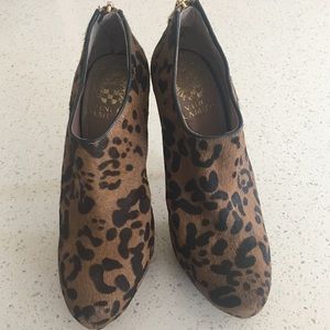 Vince Camuto Leopard Print Ankle Booties
