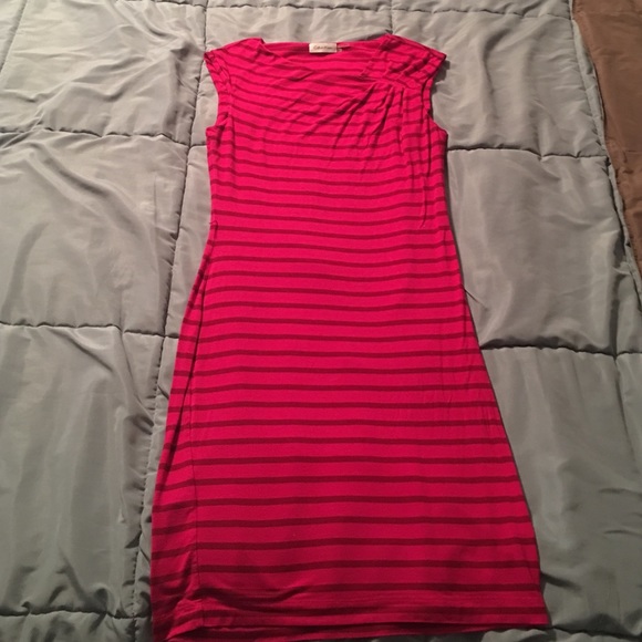 Calvin Klein pink stripped knee length dress