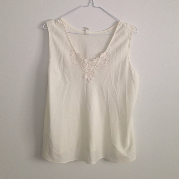 Lace Embellished Tank Top
