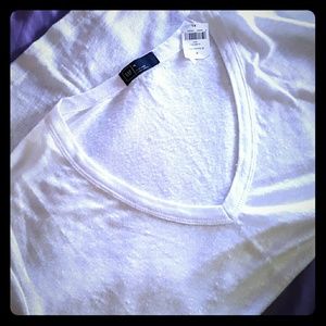 GAP s/s White Linen Tee