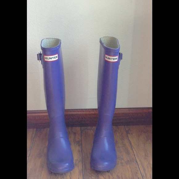 Hunter Boots Violet Purple Wellies 6 knee length - Picture 2 of 2
