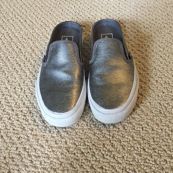 Vans silver mule Sz 5