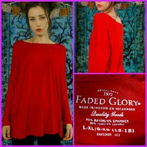 ♥Loose Fitted Red Long Sleeve L-XL/G-XG (12-18)