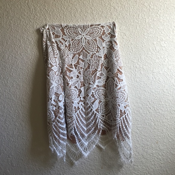 For Love & Lemons Guava Lace Skirt
