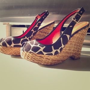 Banana Republic Slingback Peep toe Wedges Banana Republic Slingback Peep toe Wedges