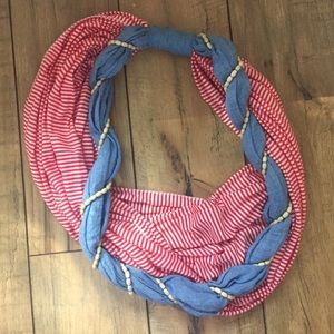 Striped infinity scarf