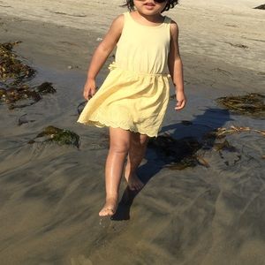 Toddler yellow dress with matching bloomers