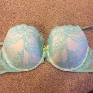 Victoria Secret Blue Sparkly Bra 38C