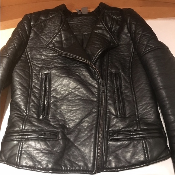 H&M quilted faux leather jacket