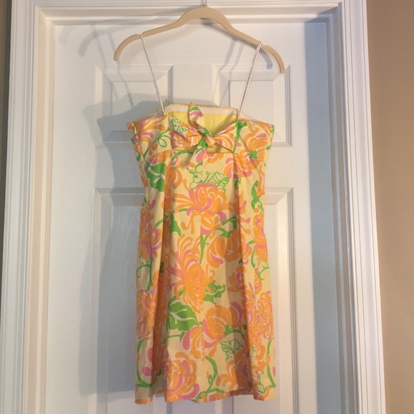 Lilly Pulitzer Strapless Shift Dress Size 0 - Picture 2 of 3