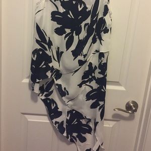 White House Black Market Floral Print Shirt