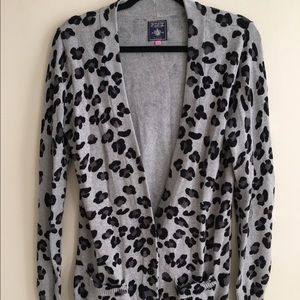 PINK by Victoria's Secret Grey Leopard Sweater