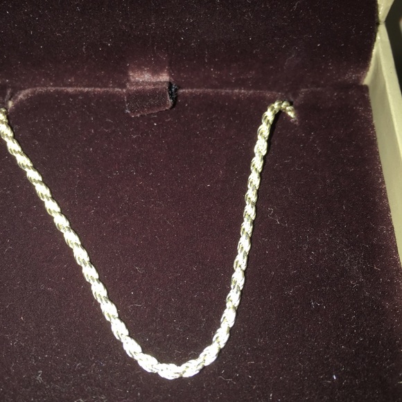 Sterling silver Diamond cut rope chain 925 Italy