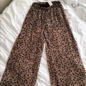 Forever 21 Sheer Leopard Palazzo Pants