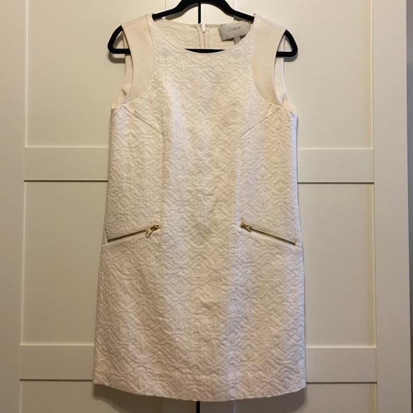 J.Crew cream shift dress Size:Small