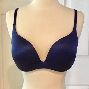 Victoria's Secret Push-Up T-Shirt Bra Navy 34D