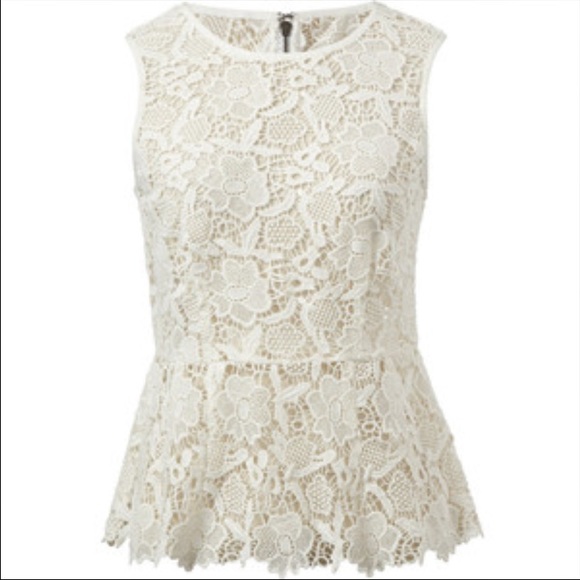 Cabi Needle Lace Shell in Ivory