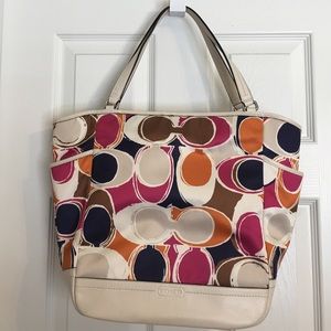 Coach multicolor tote