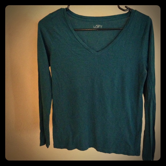 Turquoise long sleeve shirt by Loft