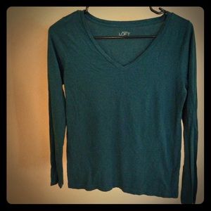 Turquoise long sleeve shirt by Loft